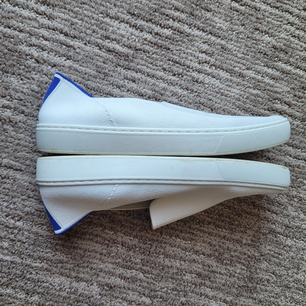 ROTHY'S THE ORIGINAL SLIP ON SNEAKER SHOES BRIGHT WHITE SIZE 9 - Picture 7 of 16